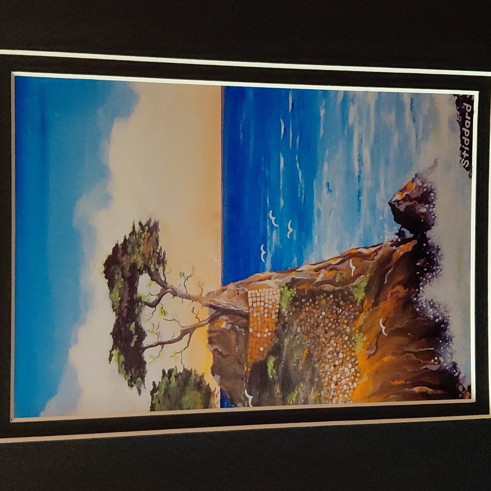 Cyprus Tree Art Print By Jack. E. Stiddard 5x7 on 8x10 Mat ✨️PRICE FIRM